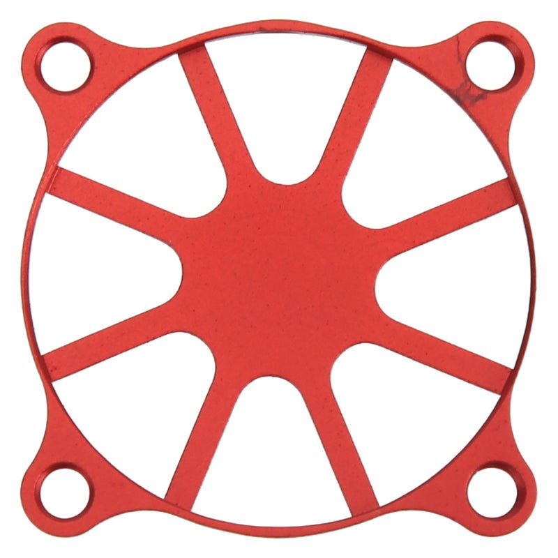 Motor Cooling Fan Cover Aluminum Alloy Heat Dissipation Fan Protective Cover for RC Car Red - Image 2
