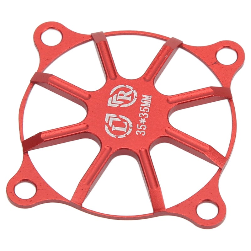 Motor Cooling Fan Cover Aluminum Alloy Heat Dissipation Fan Protective Cover for RC Car Red - Image 3