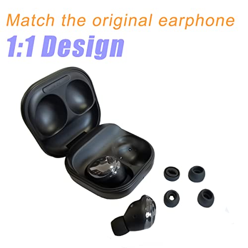 Luckvan Silicone Ear Tips for Galaxy Buds Pro Replacement Earbuds Tips for Galaxy Buds Pro Earbuds 6 Pairs LMS Black - Image 4