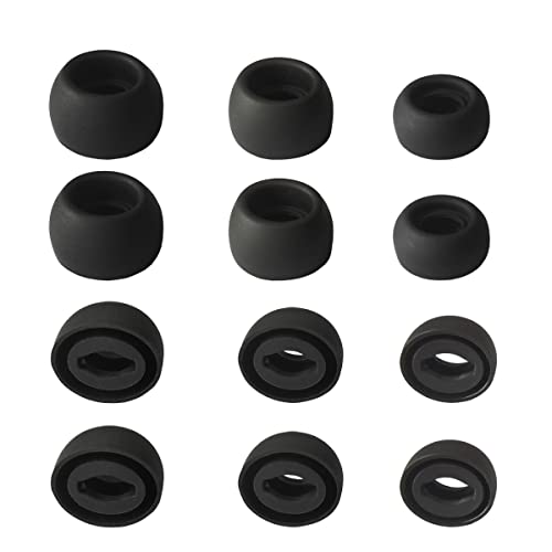 Luckvan Silicone Ear Tips for Galaxy Buds Pro Replacement Earbuds Tips for Galaxy Buds Pro Earbuds 6 Pairs LMS Black - Image 1