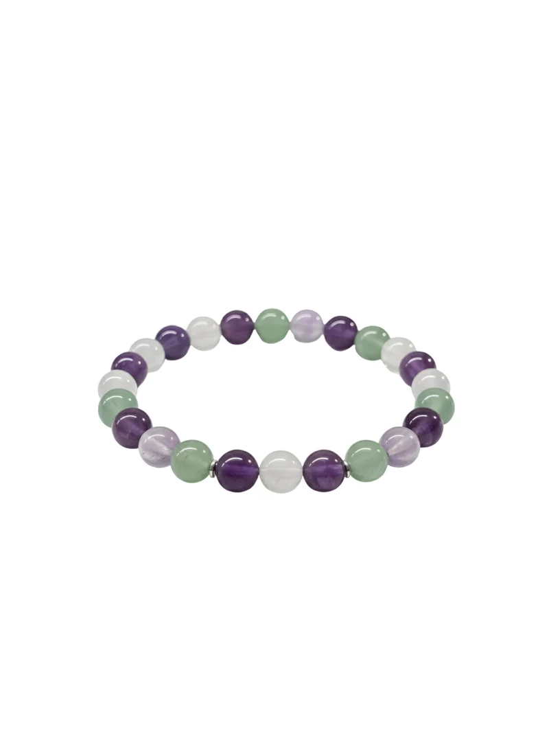 British Fossils سوار طاقة الكريستال من حجر الفلوريت