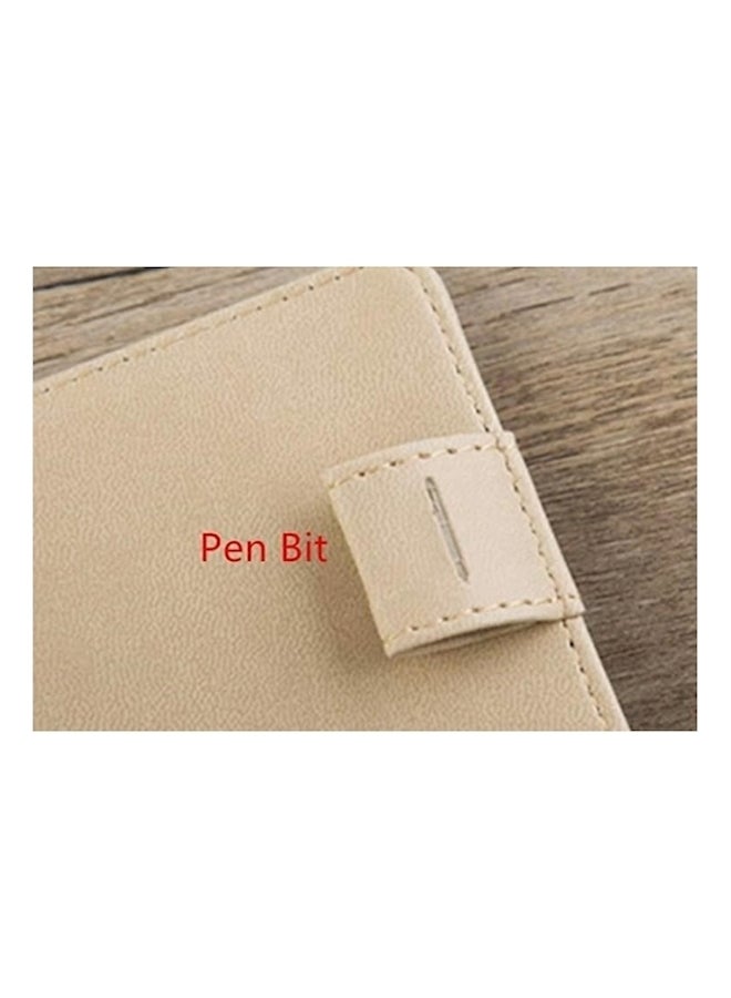 NIBEMINENT Lock Diary Leather Journal Writing Notebook Beige/Brown - Image 3