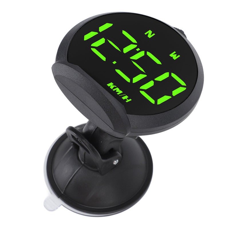 عدّاد سرعة GPS مع شاشة عرض علوية متعددة الوظائف - شاشة LED عالية الوضوح لعرض الوقت والمسافة والارتفاع - شاشة عرض علوية عالمية للسيارات تناسب جميع المركبات - Image 3