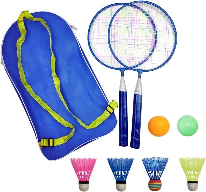 AIKESIWAY Badminton Racket for Children 1 Pair, Nylon Alloy Durable Badminton Racquet Set for Kids Indoor/Outdoor Sport GameIncluding 4 badminton and 2 table tennis - Image 5