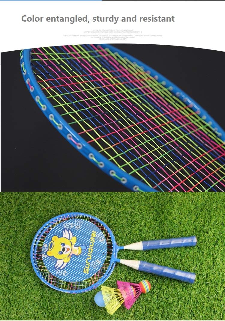 AIKESIWAY Badminton Racket for Children 1 Pair, Nylon Alloy Durable Badminton Racquet Set for Kids Indoor/Outdoor Sport GameIncluding 4 badminton and 2 table tennis - Image 4