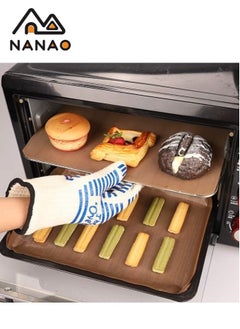 NANAO 5 Piece Oven Grill Mat Teflon Sheet for Heat Press Transfer Non-Stick Paper Reusable Heat Resistant Craft, High-temperature oven food-grade Baking Cloth Nonstick Oilcloth  - Image 2