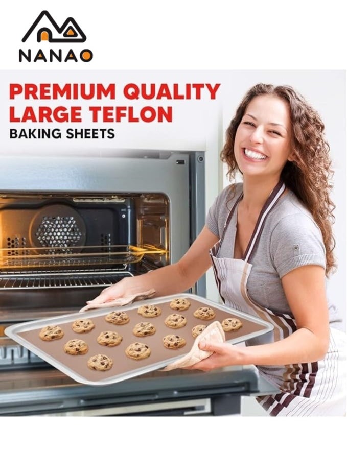 NANAO 5 Piece Oven Grill Mat Teflon Sheet for Heat Press Transfer Non-Stick Paper Reusable Heat Resistant Craft, High-temperature oven food-grade Baking Cloth Nonstick Oilcloth  - Image 3