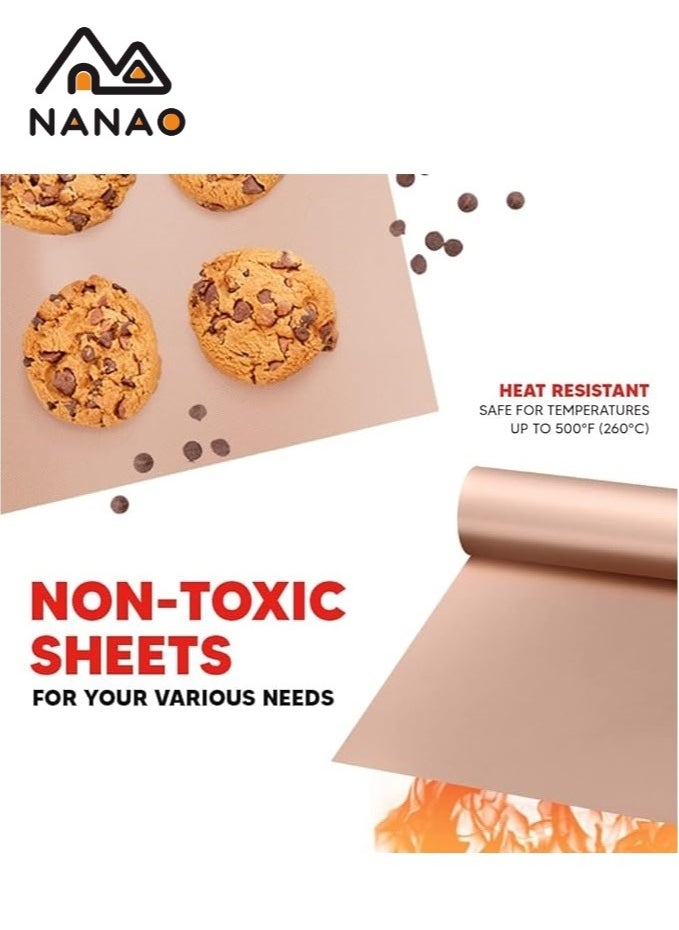 NANAO 5 Piece Oven Grill Mat Teflon Sheet for Heat Press Transfer Non-Stick Paper Reusable Heat Resistant Craft, High-temperature oven food-grade Baking Cloth Nonstick Oilcloth  - Image 5