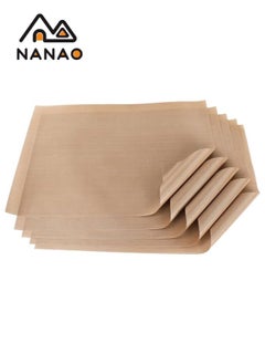NANAO 5 Piece Oven Grill Mat Teflon Sheet for Heat Press Transfer Non-Stick Paper Reusable Heat Resistant Craft, High-temperature oven food-grade Baking Cloth Nonstick Oilcloth  - Image 4