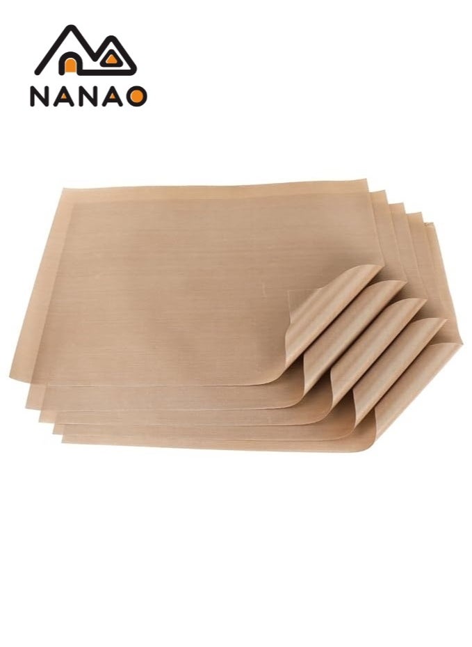 NANAO 5 Piece Oven Grill Mat Teflon Sheet for Heat Press Transfer Non-Stick Paper Reusable Heat Resistant Craft, High-temperature oven food-grade Baking Cloth Nonstick Oilcloth  - Image 4