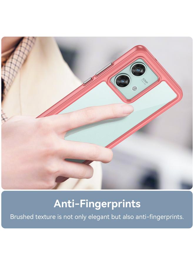 S-TOP Case For Motorola Edge 40 Neo Colorful Series Acrylic Hybrid TPU Phone Case - Image 5