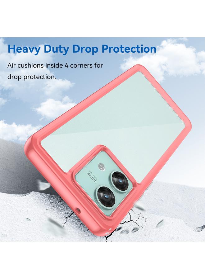 S-TOP Case For Motorola Edge 40 Neo Colorful Series Acrylic Hybrid TPU Phone Case - Image 3