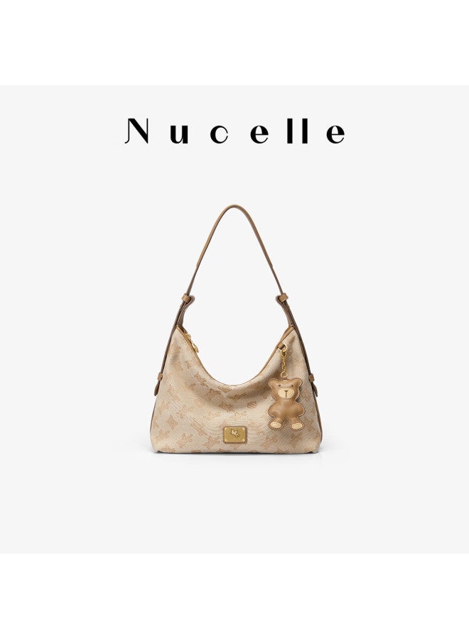 Nucelle Fabric Pegasus Hobo Women's Bag, New Style Woven Bag, Light Luxury Brand Casual Crossbody Ladies Handbag Gift For Wome - Image 3