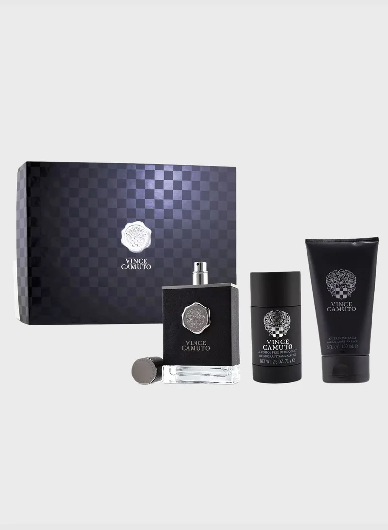 فينس كاموتو مجموعة Vince Camuto: ماء تواليت سبراي 100مل/3.4 أوقية + بلسم بعد الحلاقة 150مل/5 أوقية + قلم مزيل تعرق 71 جرام/2.5 أوقية