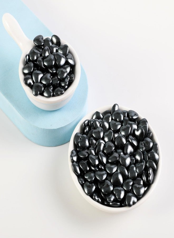 Kasvan Black Heart Shapes Sprinkles - Edible Candy Pearls 130g/4.58 Oz, Mix Size, Baking Cake Decorations, Ice Cream Toppings and Cookie Decorating, Wedding Party Chirstmas Supplies (Black) - Image 5