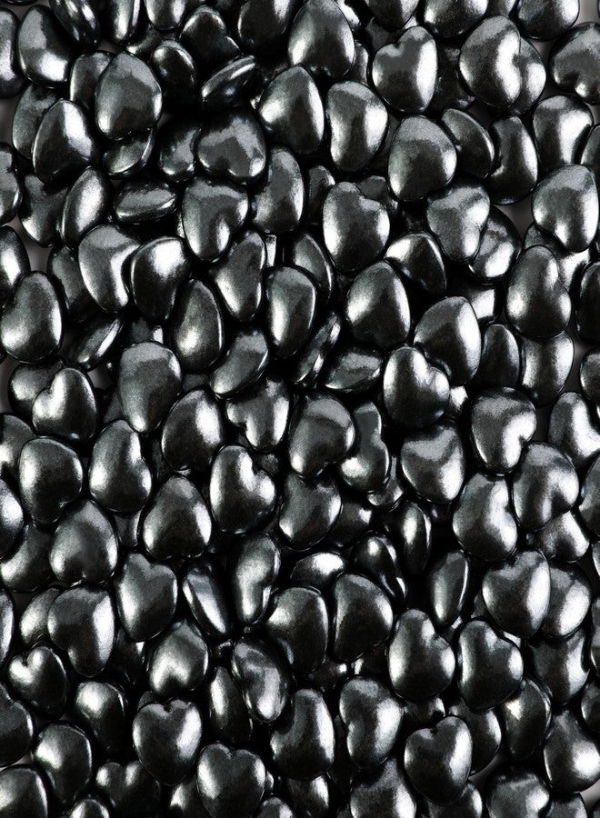 Kasvan Black Heart Shapes Sprinkles - Edible Candy Pearls 130g/4.58 Oz, Mix Size, Baking Cake Decorations, Ice Cream Toppings and Cookie Decorating, Wedding Party Chirstmas Supplies (Black) - Image 2