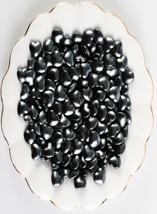 Kasvan Black Heart Shapes Sprinkles - Edible Candy Pearls 130g/4.58 Oz, Mix Size, Baking Cake Decorations, Ice Cream Toppings and Cookie Decorating, Wedding Party Chirstmas Supplies (Black) - Image 4