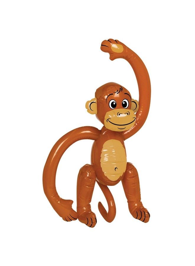 Amscan Small Inflatable Monkey 1 Piece 25 1/2" Brown - Image 1