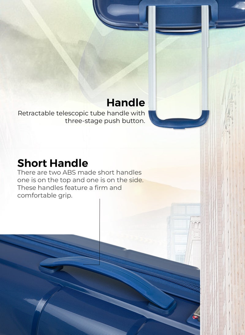 Stargold Trolley Luggage 3 Pieces Set PP Hard Side Bag 360 Degree Spinner Wheels Trolley Luggage Set with TSA Lock - Image 2