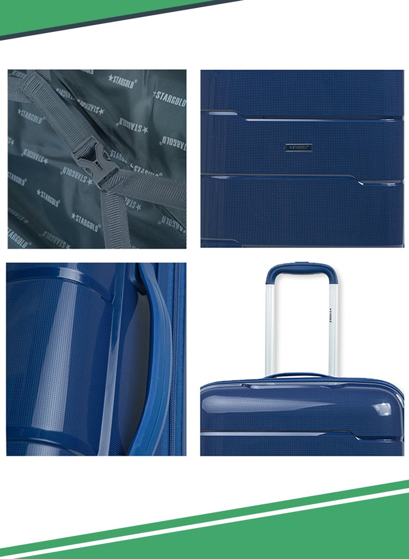 Stargold Trolley Luggage 3 Pieces Set PP Hard Side Bag 360 Degree Spinner Wheels Trolley Luggage Set with TSA Lock - Image 4
