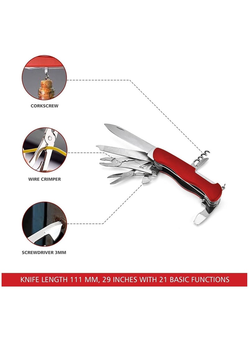 SWISS EAGLE - Hercules Multi-Tool Army Knife - Packs 11 Tools In Your Pocket - Image 1