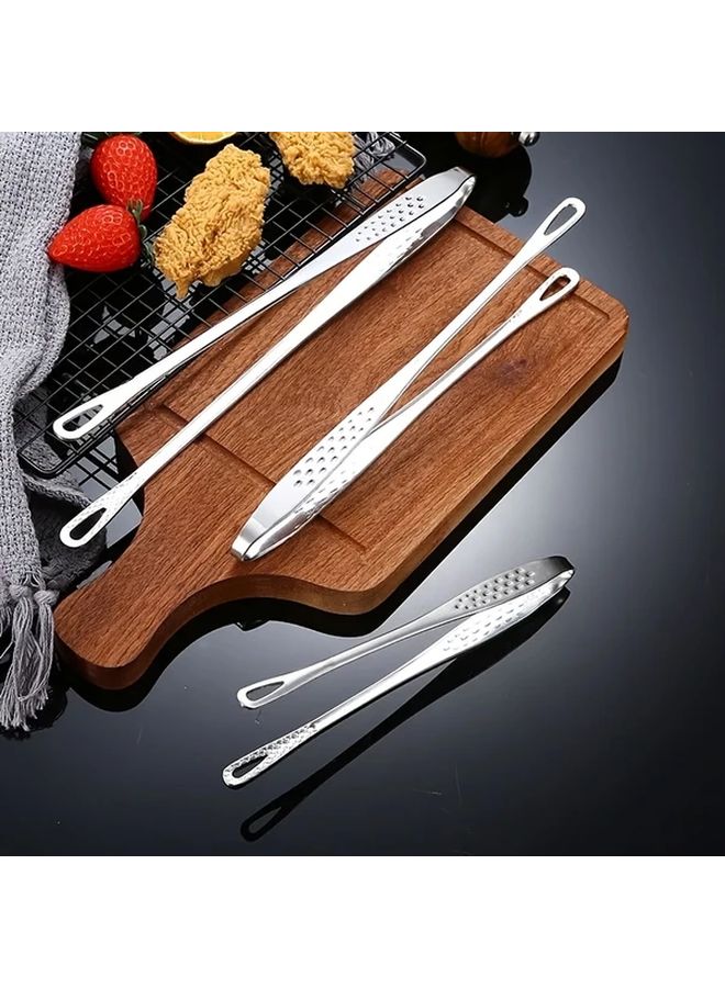 Stainless Steel Medium Food Tongs Extended Length BBQ Grill Claw For Picnic Buffet - Image 4