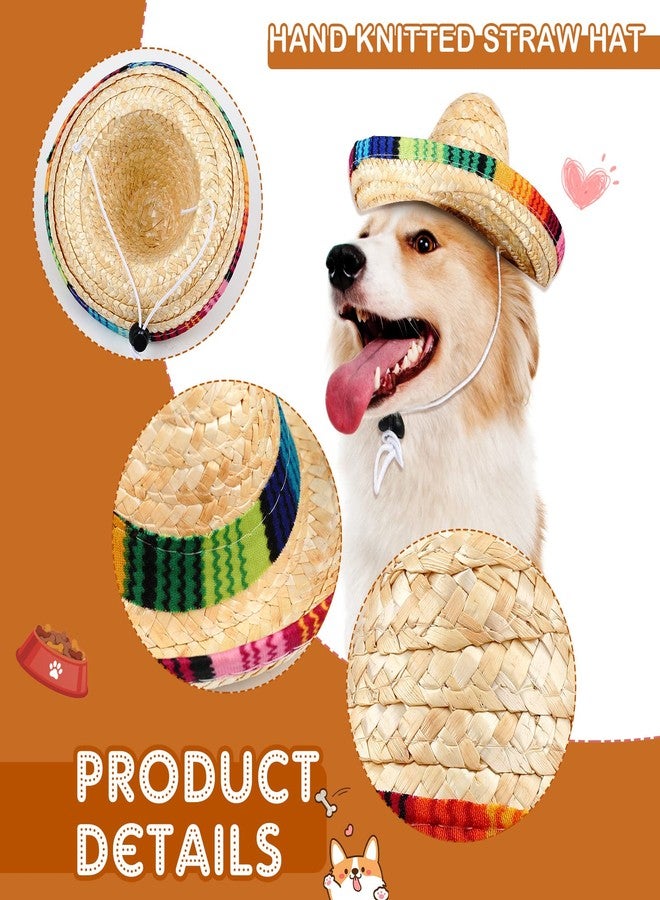 Reginary Mexican Dog Costume Accessories Cinco De Mayo Fiesta Dog Bandana Mexican Pet Scarf with Dog Straw Hat Pepper Shape Dog Teething Toys Corn Entertaining Puppy Toys Small Dogs Carnival Party Supplies - Image 4