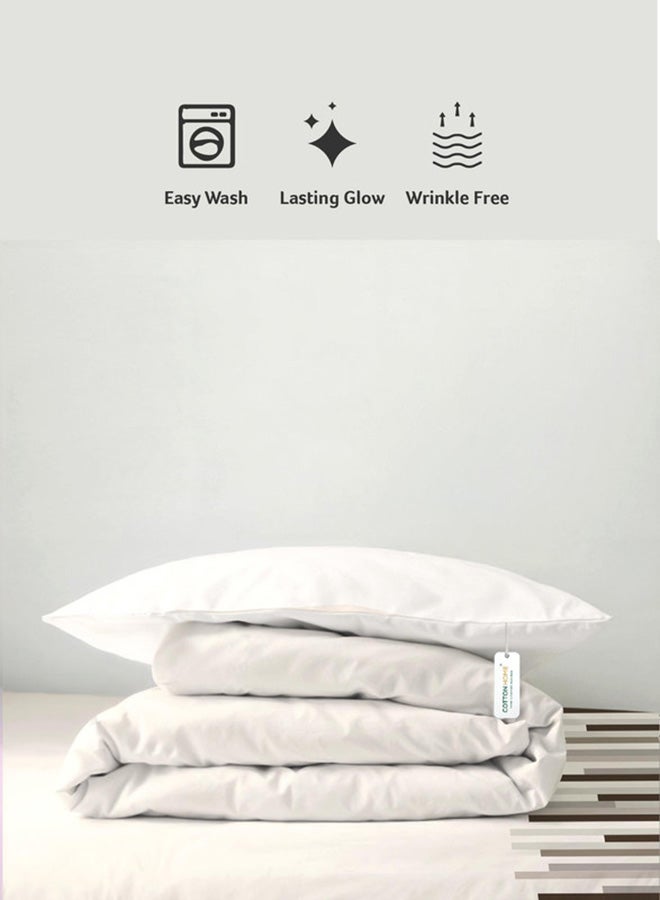 Cotton home طقم لحاف قطن منزلي مكون من 4 قطع للبالغين يشمل 1 لحاف 160x220 سم، 1 ملاءة مشدودة 120x200 سم، و2 غطاء وسادة 50x75+5 سم، خطوط شوكولاتة - Image 4
