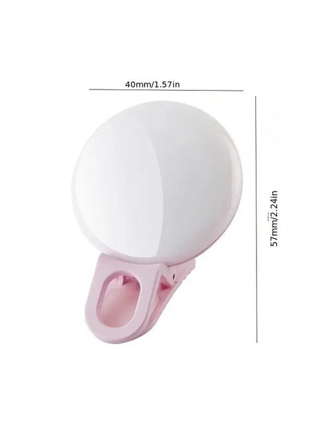 White LED Phone Ring Light With Three Level Dimming USB Rechargeable Portable Selfie Fill Light For Night Photography - Image 3