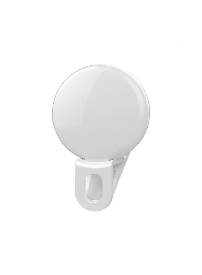 White LED Phone Ring Light With Three Level Dimming USB Rechargeable Portable Selfie Fill Light For Night Photography - Image 1