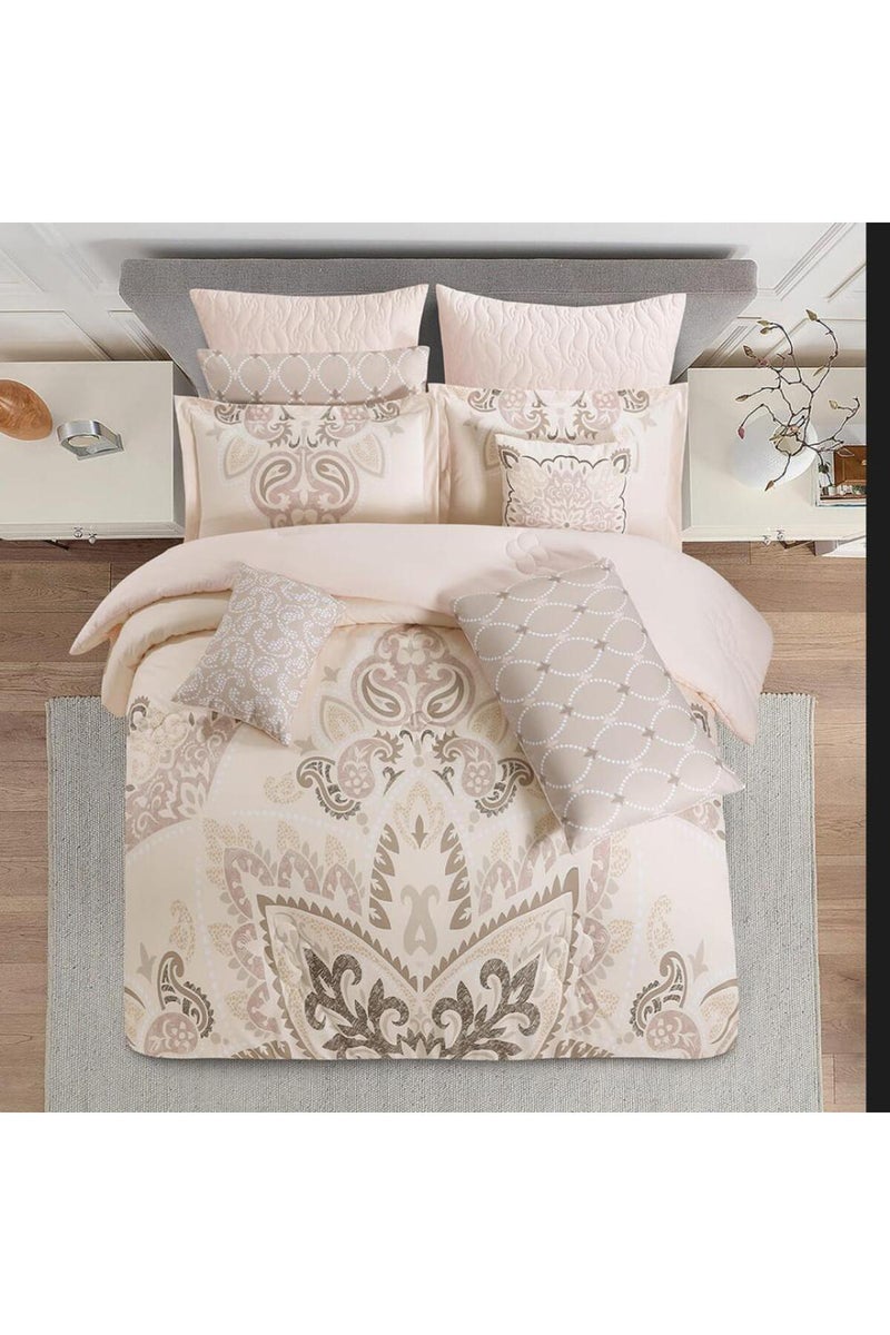 Melen Double summer bedspread 10 pieces - Rivera - Dark creamy - Image 3