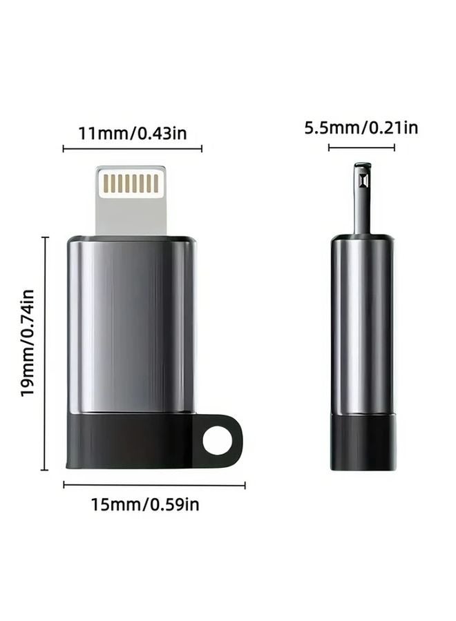 Type C to Lightning OTG Adapter 2 Pack Charging and Data Transfer with Lanyard - Image 3