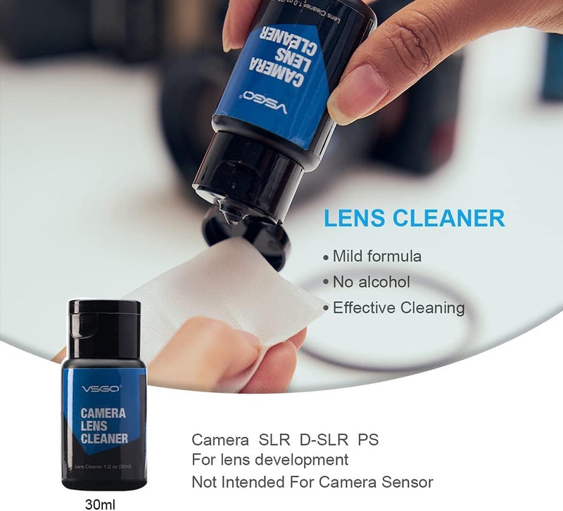 VSGO Professional Camera Lens Cleaning Kit for Canon, Nikon, Sony, Pentax DSLR Lenses - Includes Lens Pen, Air Blower, and Fluid (DKL-15D) - Image 5