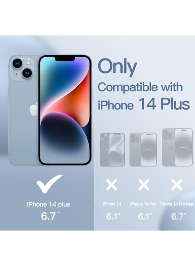 جي تيك جراب سيليكون لهاتف آيفون 14 بلس مقاس 6.7 بوصة، جراب حماية كامل للجسم ناعم الملمس مقاوم للصدمات مع بطانة من الألياف الدقيقة، أزرق سييرا - Image 2