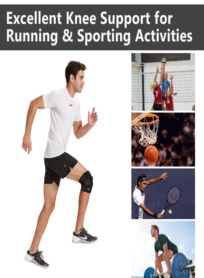 ComfiLife Knee Brace for Knee Pain Relief - Neoprene Knee Brace for Working Out, Running, Injury Recovery - Side Stabilizers - 3 Point Adjustable Compression - Open Patella Support,Non-Slip (Medium) - Image 2