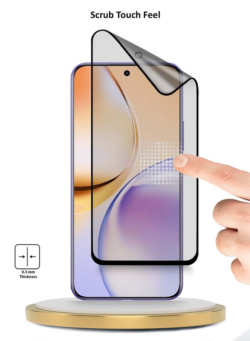 Wtech Realme 14 Pro+ / Realme 14 Pro Plus 5G 2025 Premium Nano Ceramic Full Glue Full Cover Matte Flexible Screen Protector (MSCNMN) - Clear/Black - Image 2