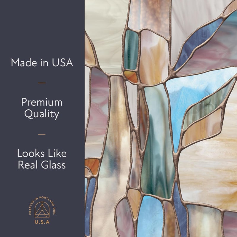 Artscape Mesa 24 x 36 Inch Window Film, Made in USA – Provides Privacy, Non-Adhesive, Colorful Stained Glass Pattern, UV Protection, Easy to Apply and Removable - Image 4