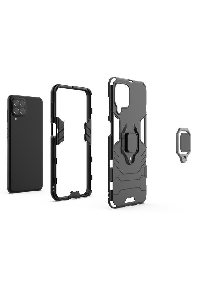 S-TOP Case For Samsung Galaxy M33 5G Magnetic Ring Holder PC + TPU Phone Case - Image 5