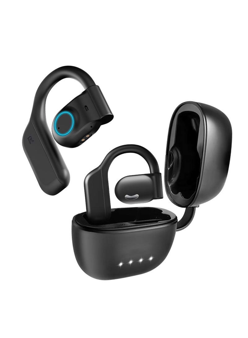Excefore Open-Ear Headphones, Ultra-Comfort Lightweight Design Wireless, Ergonomic Ear Hooks, Robust Bass, 60H Playtime, App Control, Clear Calls, Wireless Earbuds, Ipx5 Waterproof Sports Earbuds for Gym  - Image 1