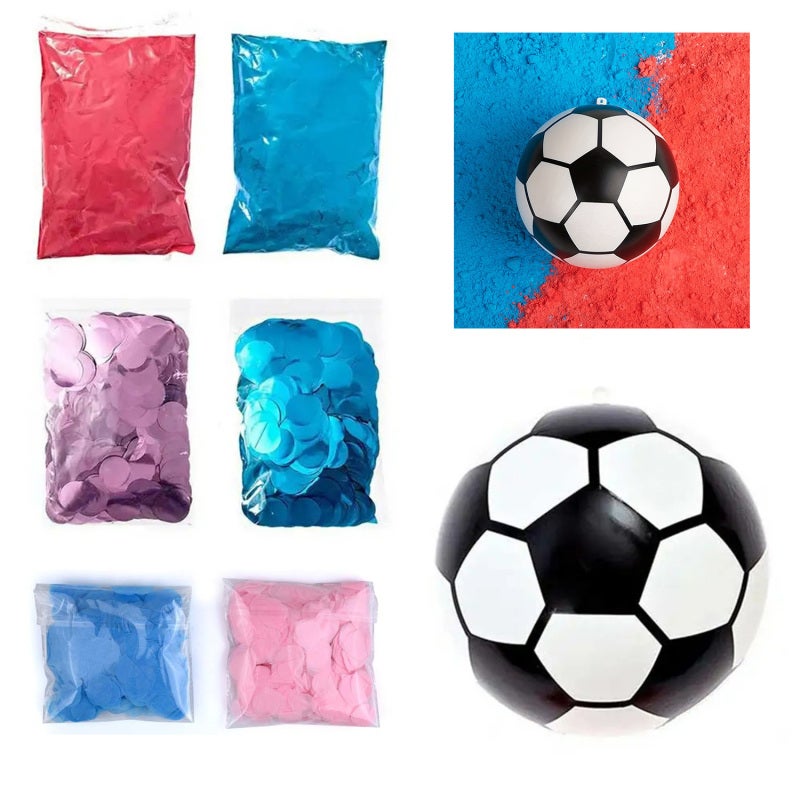 Gender Reveal Football: 3 Inch Blue Pink - Colorful Powder Burst Gender Reveal Game for Baby Shower Party Decorations - Image 3