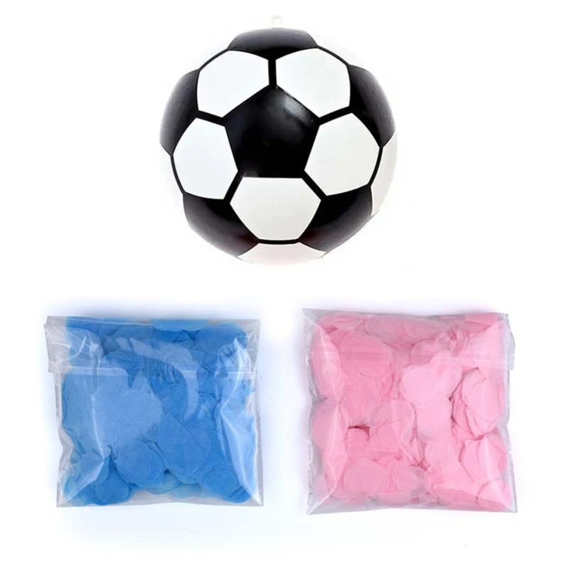 Gender Reveal Football: 3 Inch Blue Pink - Colorful Powder Burst Gender Reveal Game for Baby Shower Party Decorations - Image 1