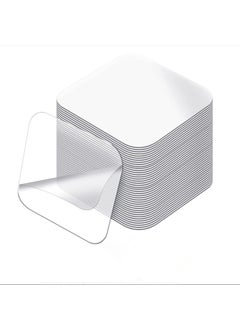 FEDORA 20pcs Large Double Sided Adhesive Pads for Mounting, Two Sided Precut Squares Tape Super Strong Heavy Duty Washable Sticky Patch for Walls Hanging Nano Gel Clear Double Sided Sticky Tape