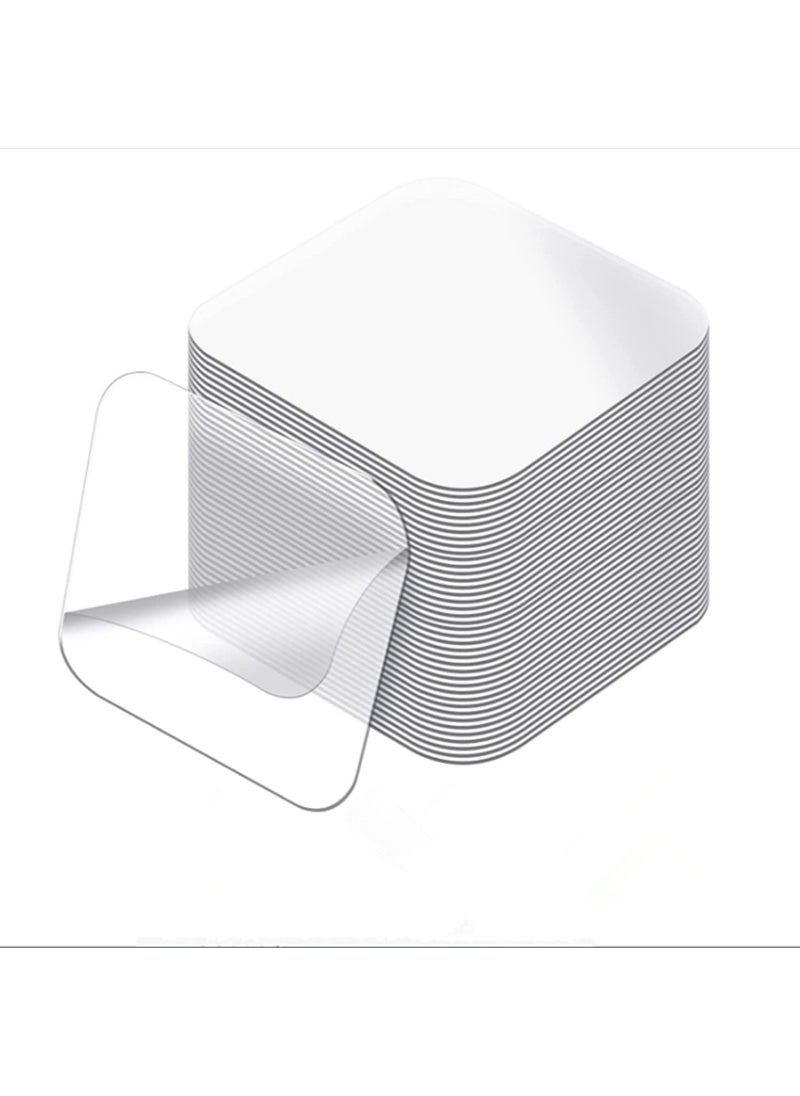 Fedora - FEDORA 20pcs Large Double Sided Adhesive Pads for Mounting, Two Sided Precut Squares Tape Super Strong Heavy Duty Washable Sticky Patch for Walls Hanging Nano Gel Clear Double Sided Sticky Tape - Image 1