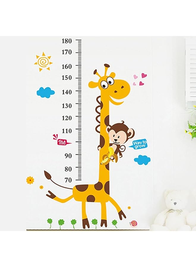 erorex Cartoon Giraffe Kids Growth Chart Height Measurement Stickers Growth Up Indicator Ruler For Measuring Kids Boys Girls Decals Removable Nursery Bedroom Wallpaper - Image 1