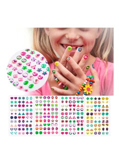 SYOSI Sticker Earrings 240 Piece 3D Gems Sticker Girls Sticker Earrings Self-Adhesive Glitter Craft Crystal Stickers Stick on Earrings for Toddlers  - Image 2
