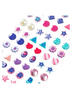 SYOSI Sticker Earrings 240 Piece 3D Gems Sticker Girls Sticker Earrings Self-Adhesive Glitter Craft Crystal Stickers Stick on Earrings for Toddlers  - Image 5