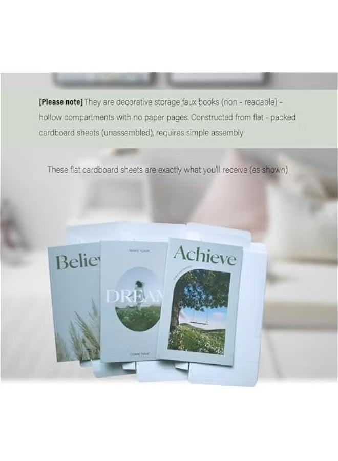 Decorative Books for Home Decor,Set of 3 Stylish Fake Books of Room Books Decor Aesthetic,for Coffee Table Decor,Living Room, Table, Shelf Decor,Modern Hardcover Stacked Display Books - Image 4