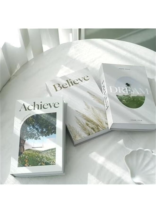 Decorative Books for Home Decor,Set of 3 Stylish Fake Books of Room Books Decor Aesthetic,for Coffee Table Decor,Living Room, Table, Shelf Decor,Modern Hardcover Stacked Display Books - Image 5