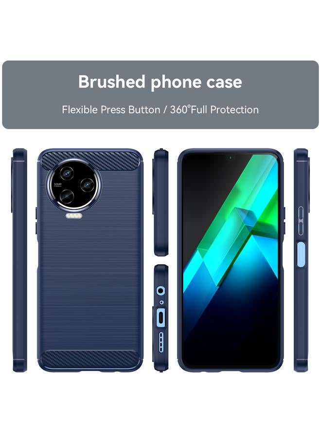S-TOP Case For Infinix Note 12 2023 Brushed Texture Carbon Fiber TPU Phone Case - Image 3
