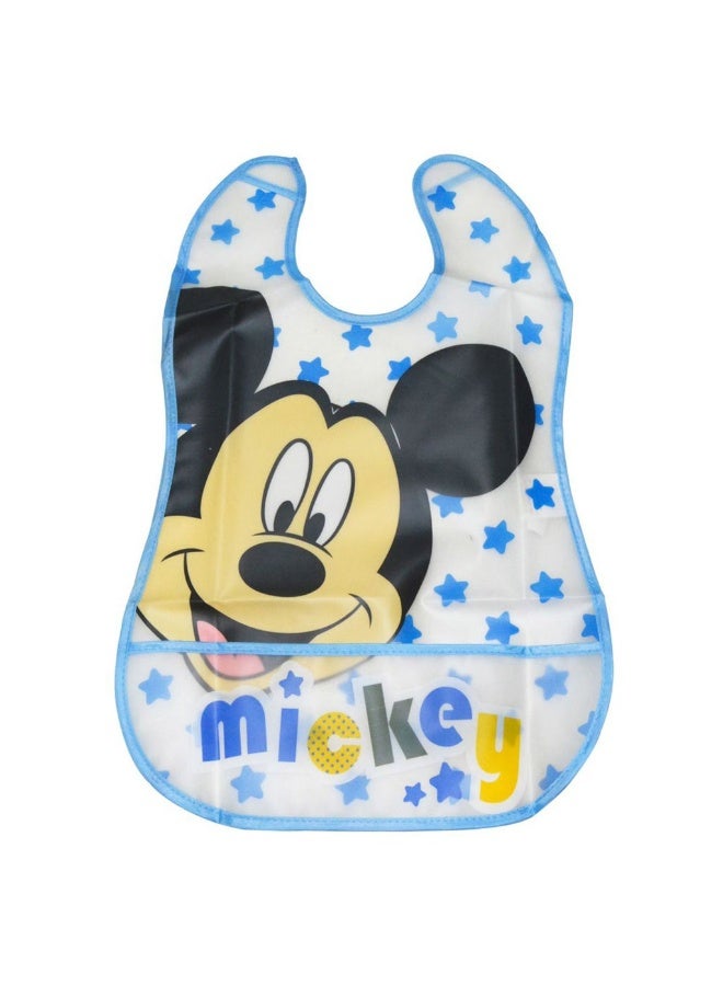 Disney Mickey Mouse Washable Waterproof Peva Apron Bib For 6+ Month Baby, Pack of 1's